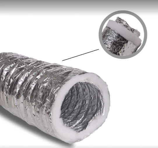 Polyester Insulated Duct With Sliver Jacket